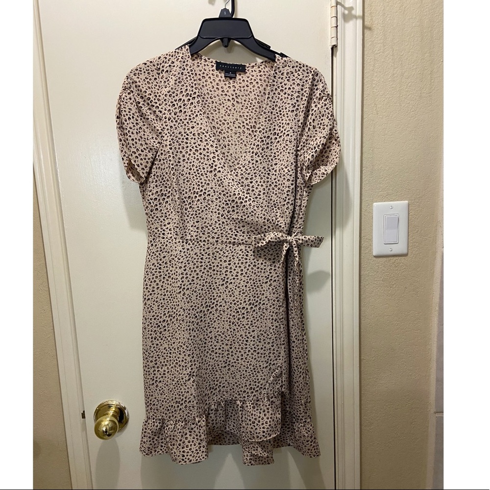 Sanctuary animal print wrap cocktail dress